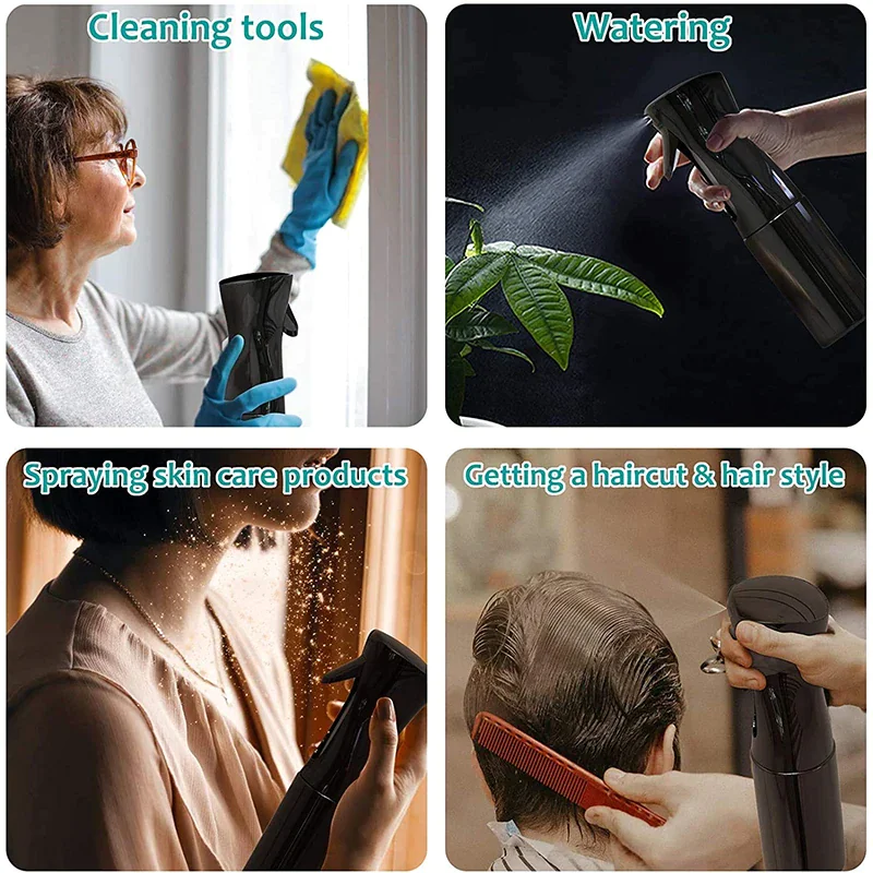 Continuous Mist Spray Bottle for Kitchen and Bathroom 300ml