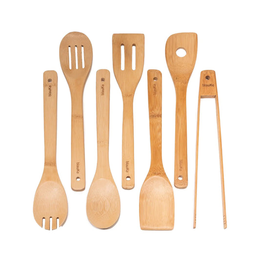 Wooden Cooking Utensils Set Complete 7-Piece Kitchen Set