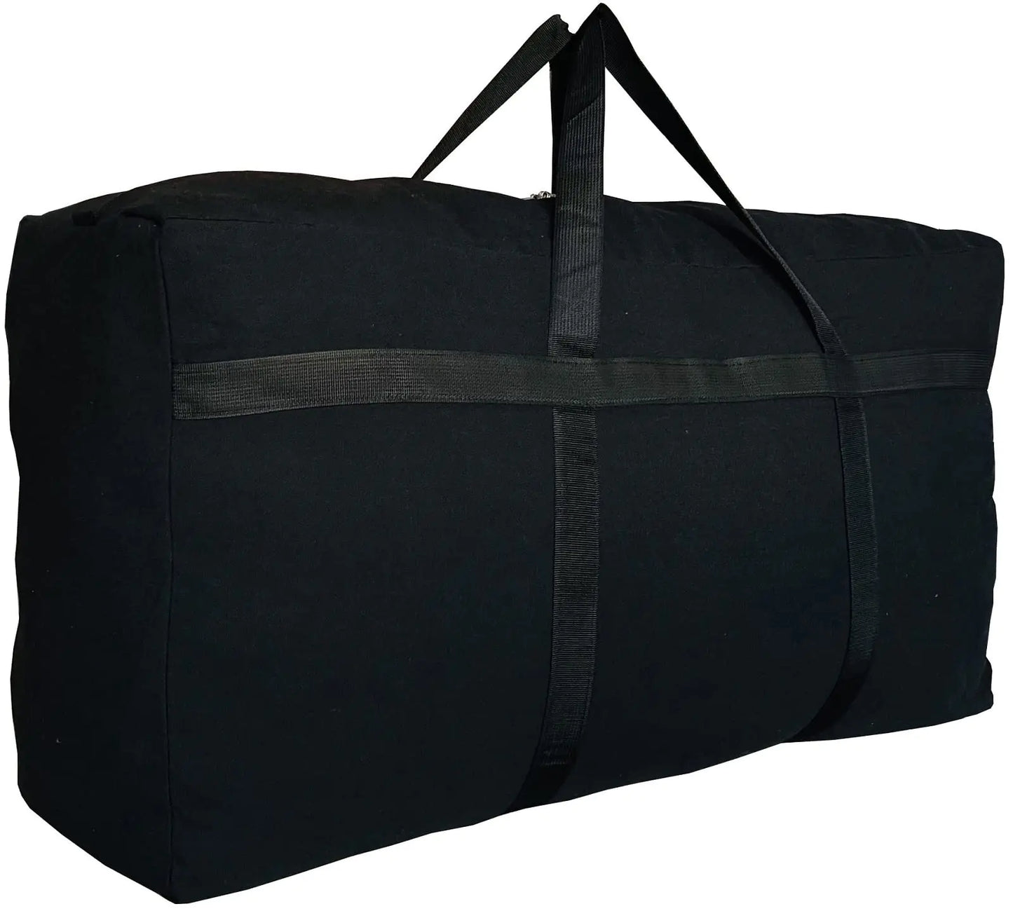 Storage Duffle Bag Large and Heavy Duty with Zippers and Handles - 38" X 11.8" X 23" Black